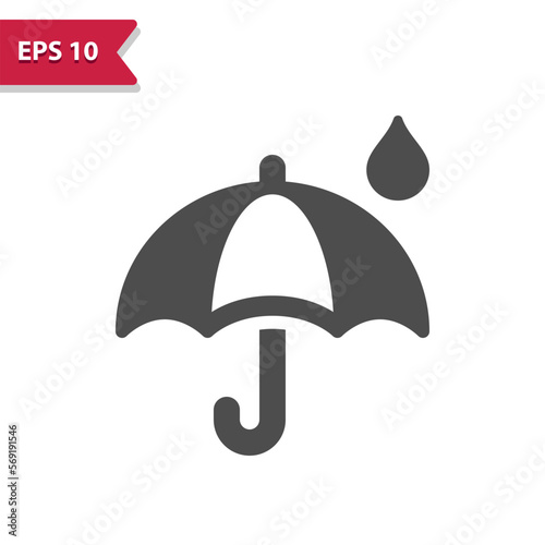 Umbrella, Rain Icon. Raining, Weather, Raindrop, Droplet