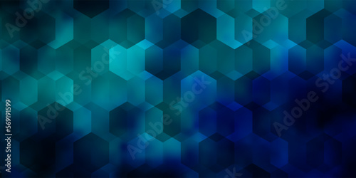 Light Blue, Green vector pattern with colorful hexagons.