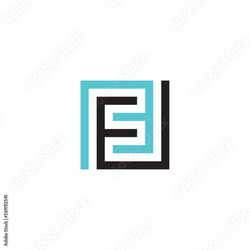 double letter e logo icon