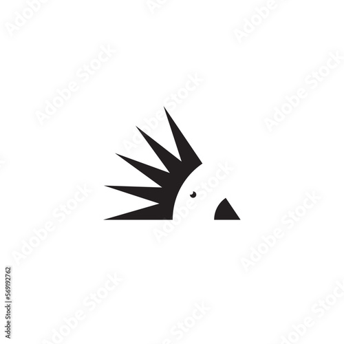 hedgehog logo vector icon design