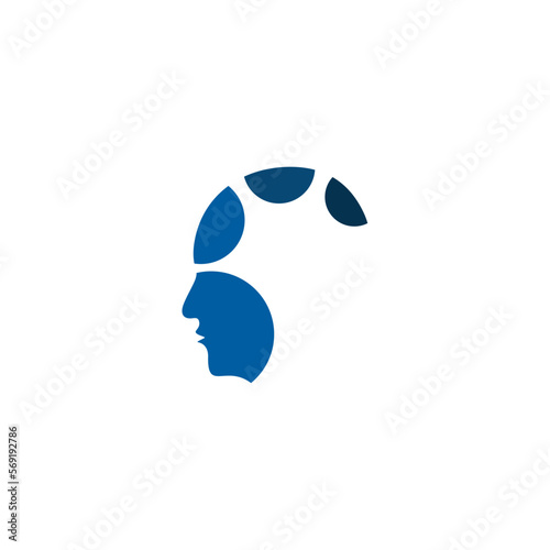 human face mind psychology logo