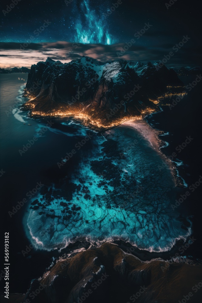 Lofoten norway made with generated ai