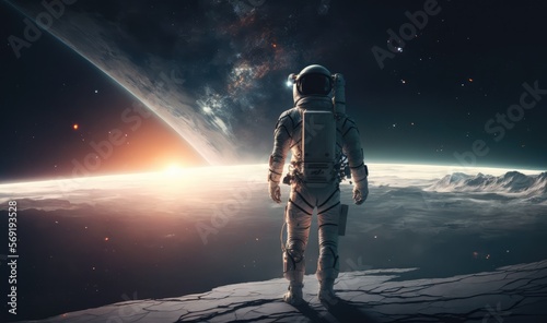 astronaut in deep universe made with generative ai