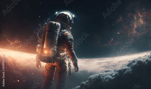 astronaut exploring in space made with generative ai