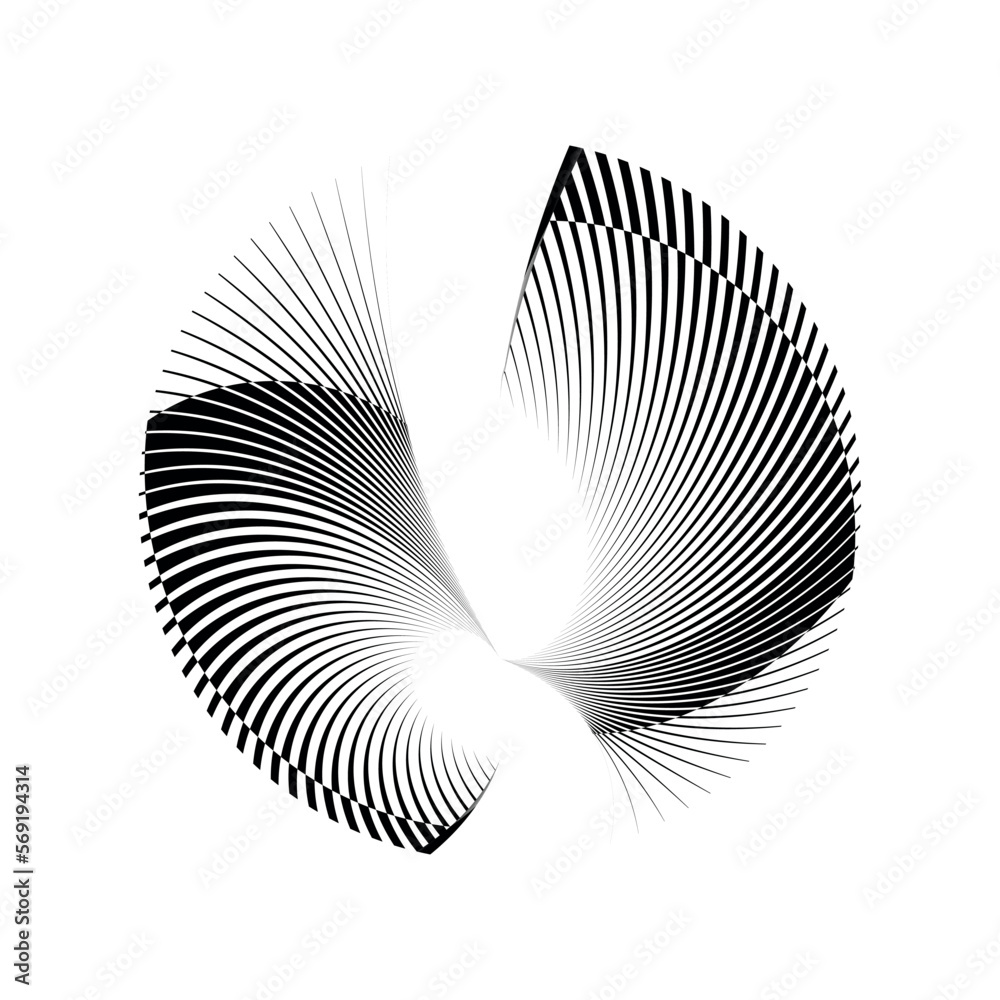 abstract circle sign, symbol, emblem, vector design element