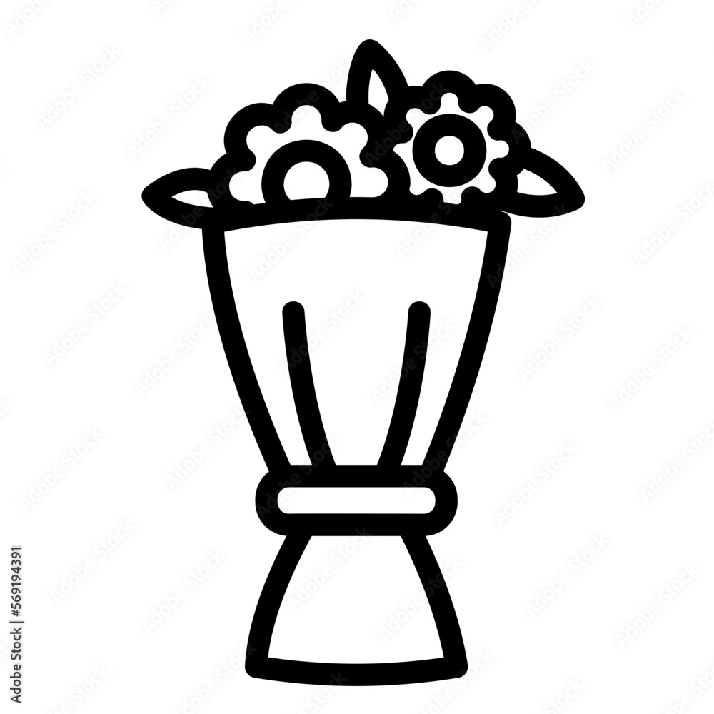 bouquet line icon bouquet line icon