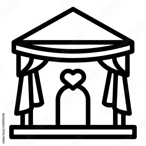wedding arch line icon