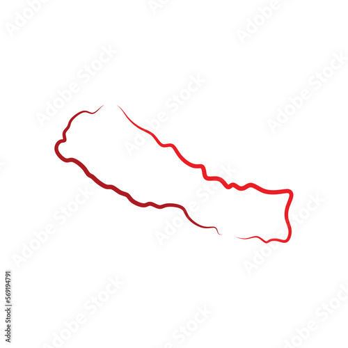 nepal map vector logo icon