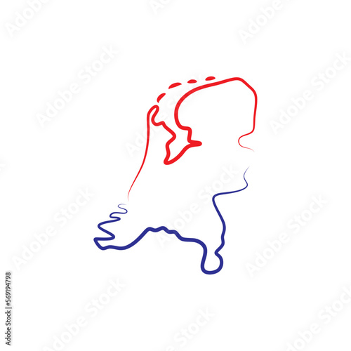 netherlands map vector logo icon