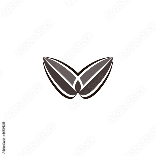 sunflower seed logo icon vector