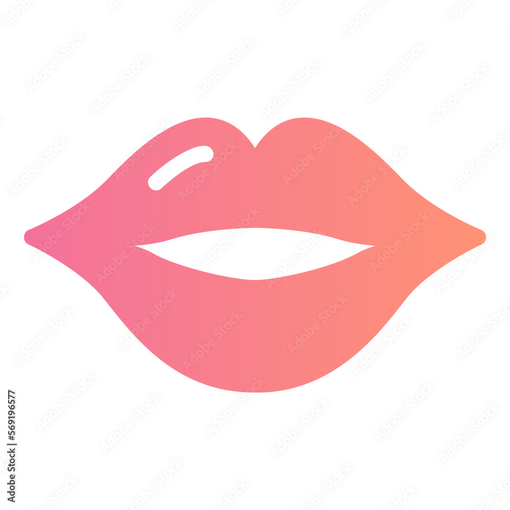 Obraz premium kiss gradient icon