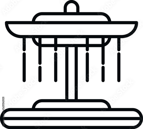 Play umbrella pool icon outline vector. Water park. Summer playground
