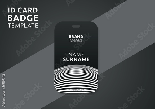 Creative Office ID Card Template Design Layout. Employee ID Card Design Template