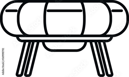 Kid trampoline icon outline vector. Water park. Waterpark pool