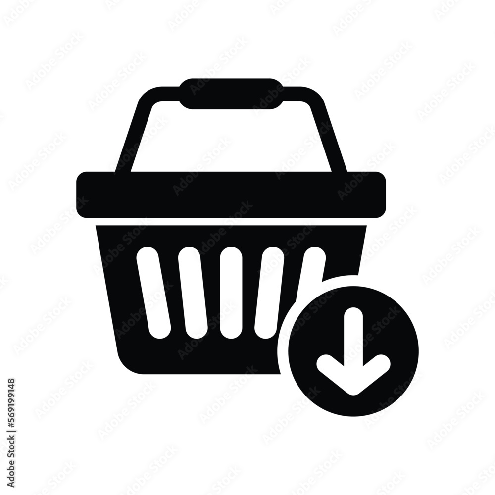 Shopping basket icon vector design template