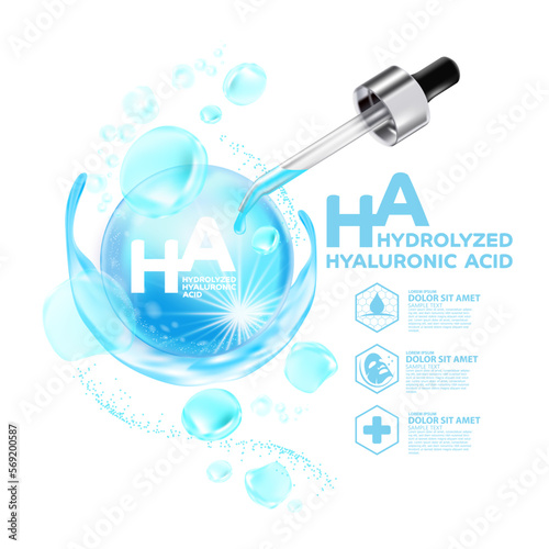 hydrolyzed hyaluronic acid serum Skin Care Cosmetic photo