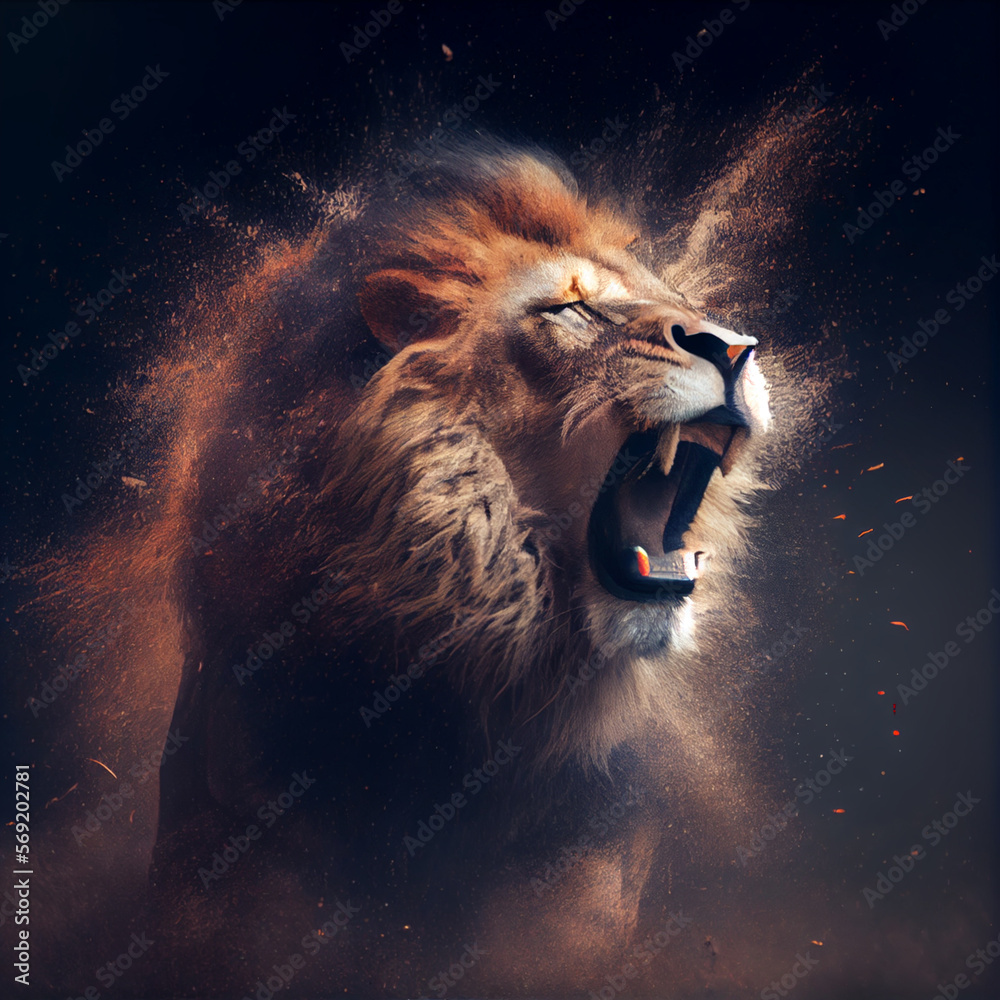 Naklejka premium lion