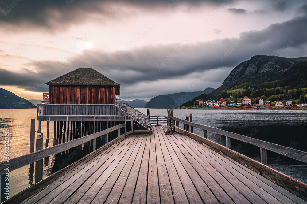 pier at sunset