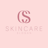 Elegant logo. Cosmetics, Spa, Beauty salon, Decoration, Boutique logo. Herbal, leaf, nature icon. CS monogram logo design.