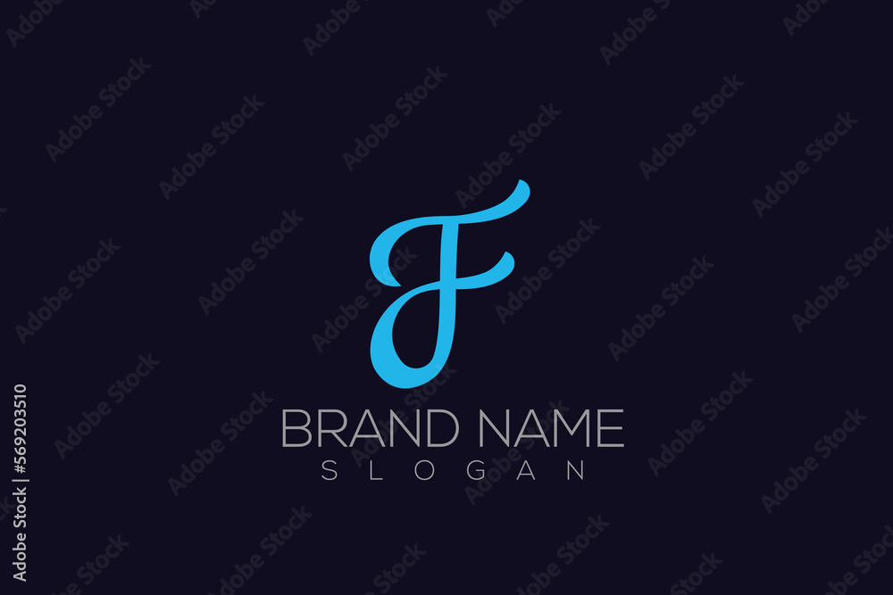 Letter tf logo or ft logo - obrazy, fototapety, plakaty 
