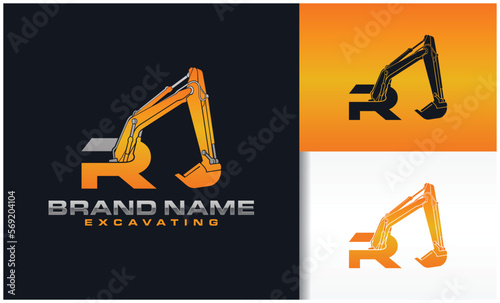 Excavator Logo Letter R