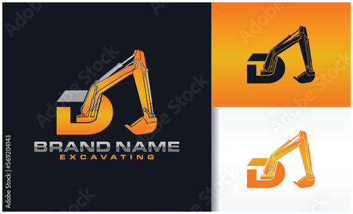 Excavator Logo Letter D