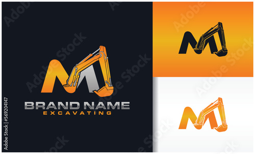 Excavator Logo Letter M