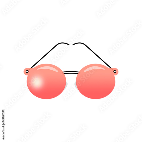 illustrazione con occhiali da sole senza montatura su sfondo trasparente photo