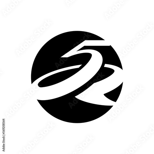 5Q logo in circle black and white