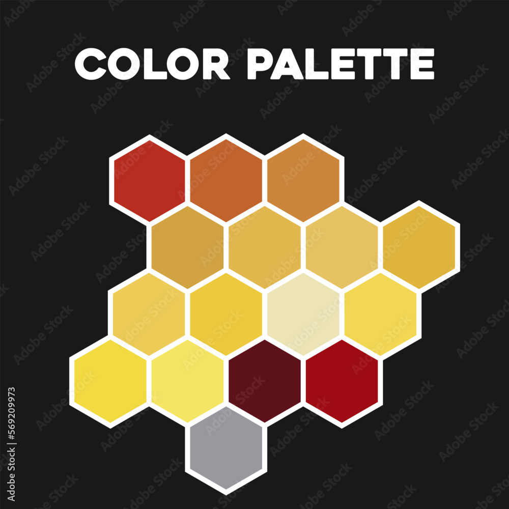 Stylish color palette 2023. Vector illustration