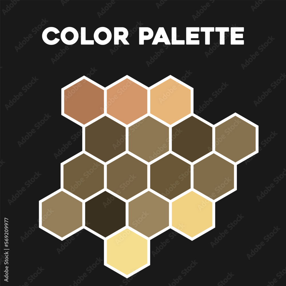 Stylish color palette 2023. Vector illustration