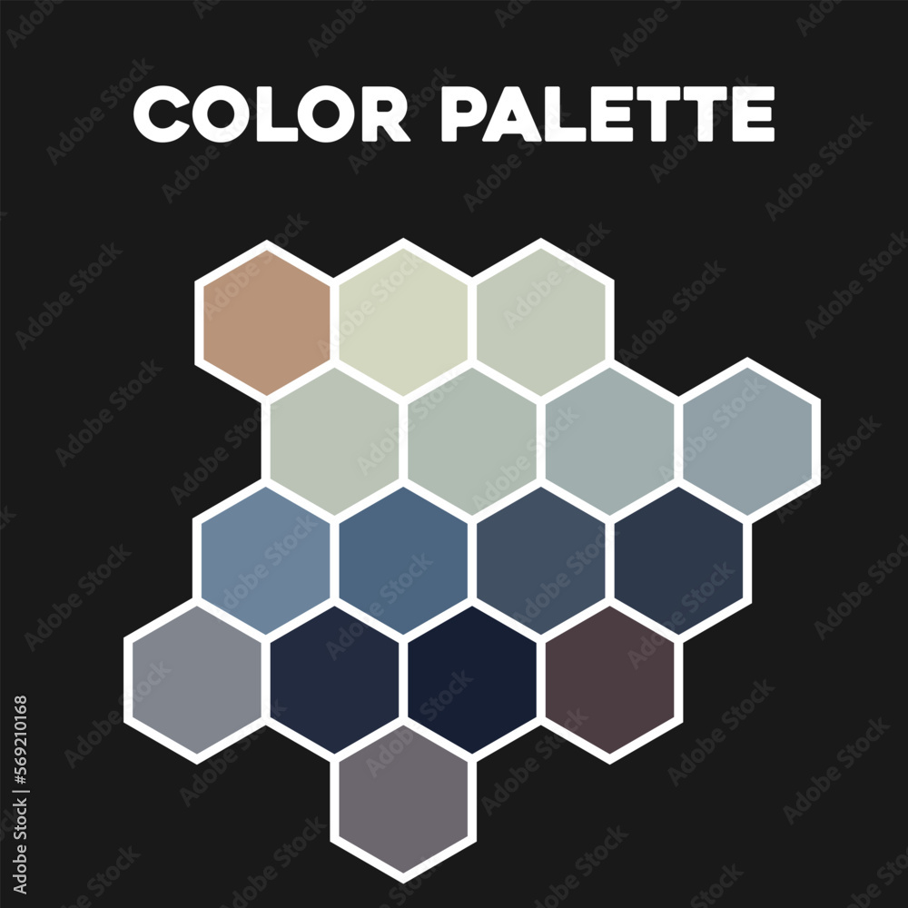Stylish color palette 2023. Vector illustration
