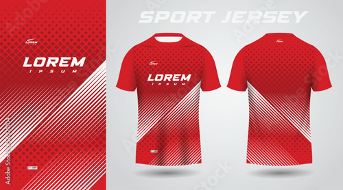 red shirt sport jersey design