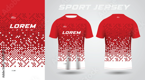 red shirt sport jersey design