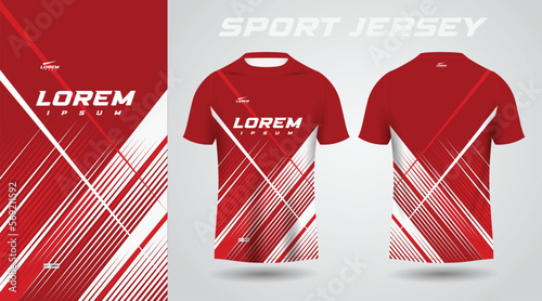 red shirt sport jersey design