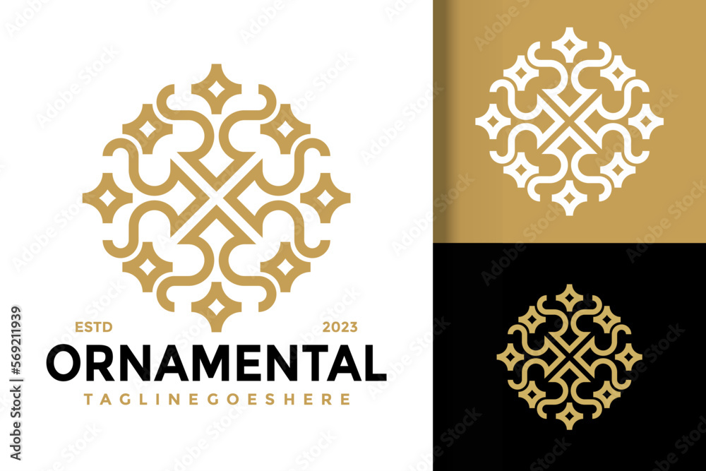 Luxury Star Ornamental Logo Logos Design Element Stock Vector Illustration Template Luxury Star Ornamental Logo Logos Design Element Stock Vector Illustration Template
