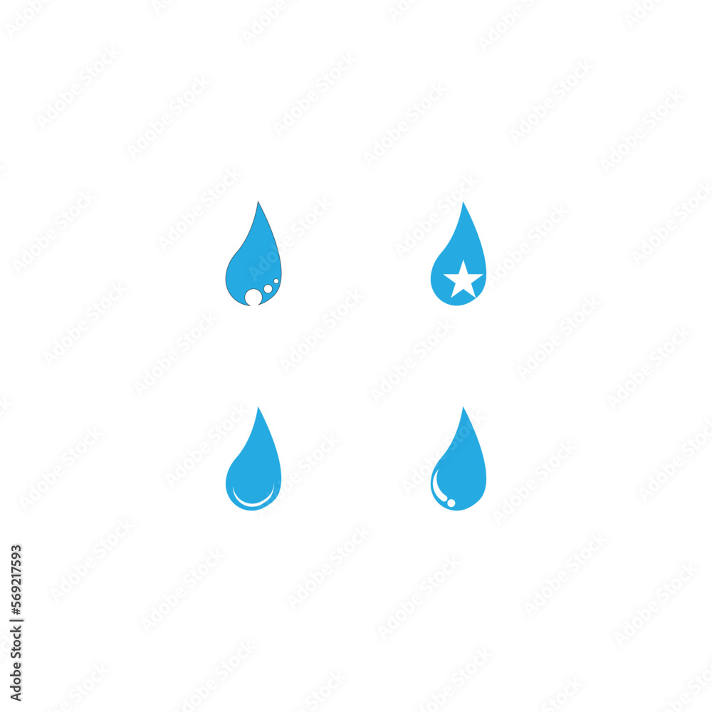 Water Drop Logo Template Vector Illustration
