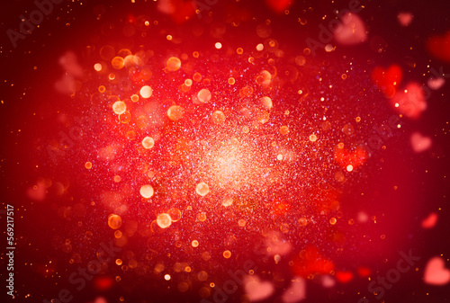 Valentine Hearts Abstract Red Background. St.Valentine's Day Wallpaper. Heart