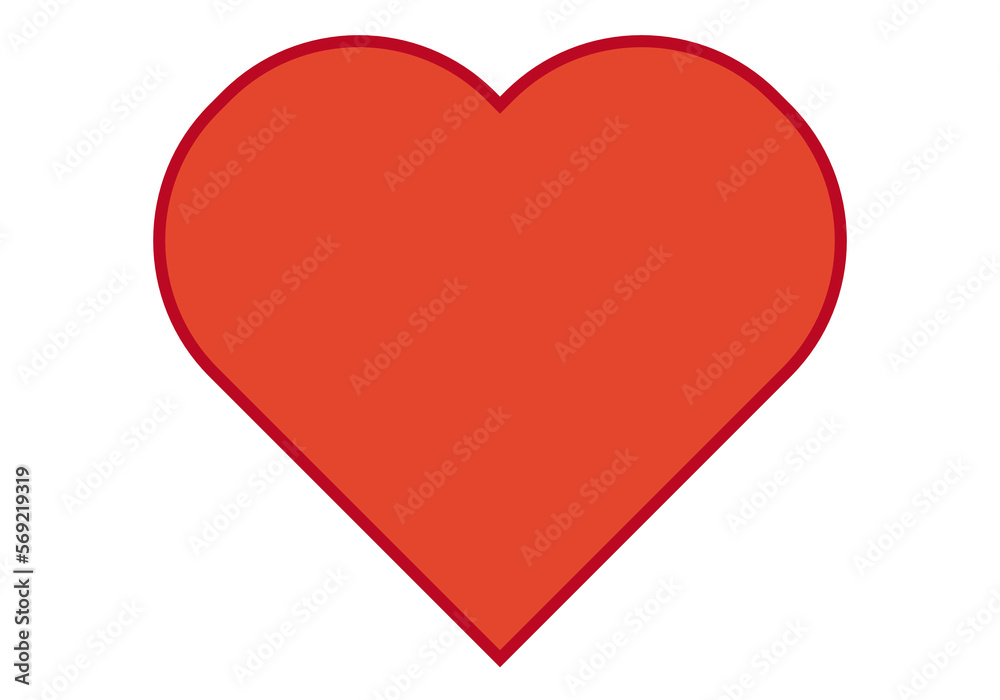 Icono de corazón rojo en fondo blanco.