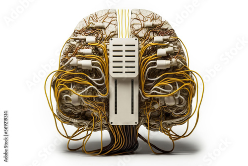 Brain with system block and wires