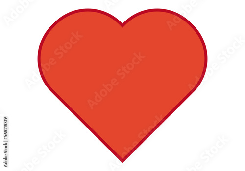 Free Download Icono de corazón rojo en fondo blanco. - GFXLoad