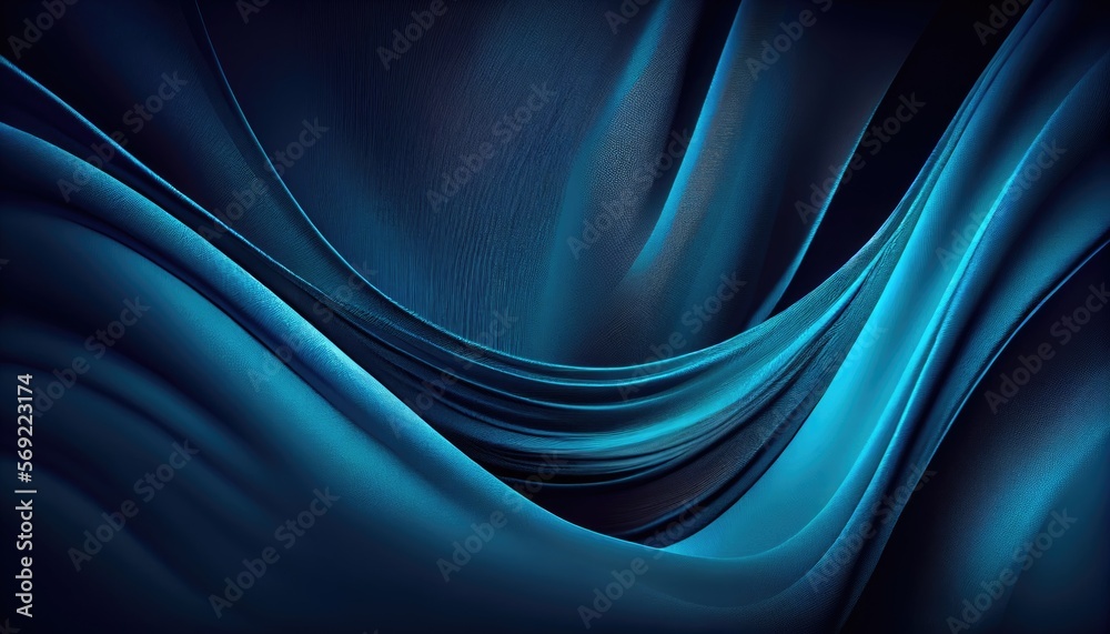 Luxury soft fabric ocean blue texture background. Abstract and elegant