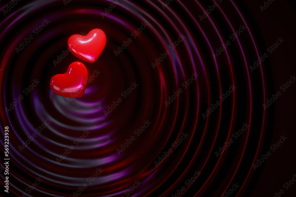 Hearts on abstract backgrounds for greeting card for love Hearts on abstract backgrounds for greeting card for love