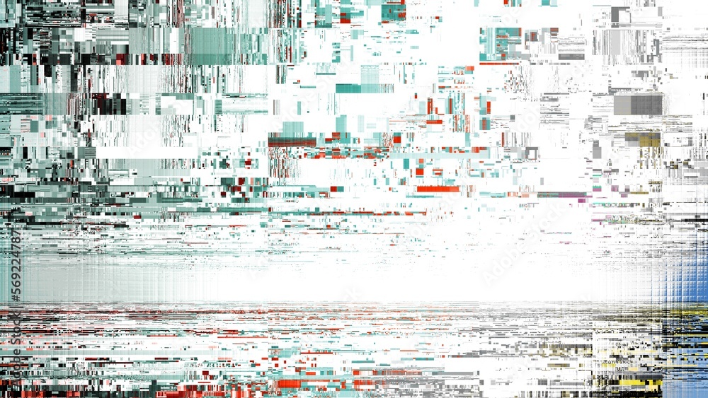 Fototapeta premium Abstract digital fractal pattern. Horizontal background with aspect ratio 16 : 9