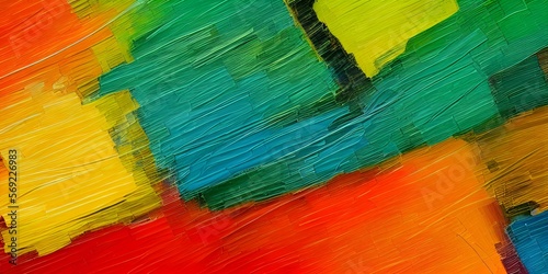 Abstract colorful oil painting on canvas bright colors Generative AI