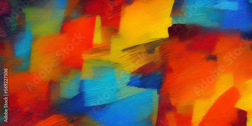Abstract colorful oil painting on canvas bright colors Generative AI