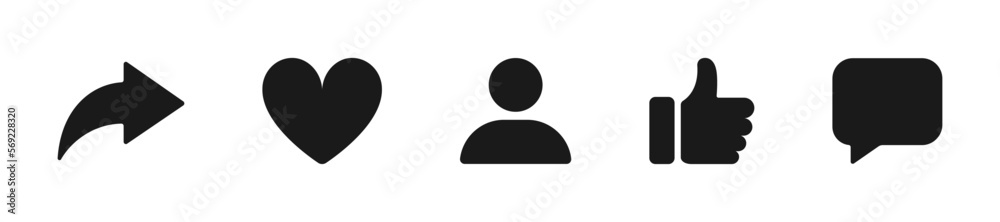 Social media icons with posts and comments. Illustration Social media icons with posts and comments. Illustration