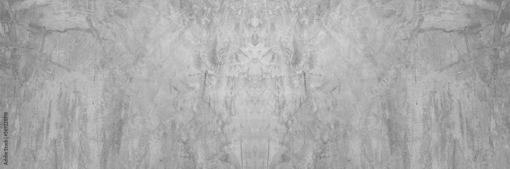 Naklejka premium Old wall panorama texture cement dirty gray with black background abstract grey and silver color design are light with white background.