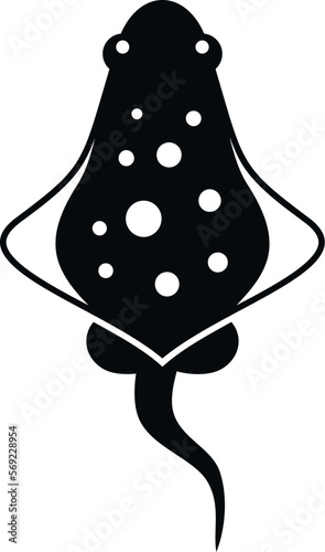 Stingray fish icon simple vector. Animal ray. Wildlife water