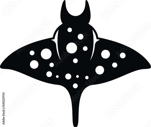 Water stingray icon simple vector. Animal fish. Nature tropical